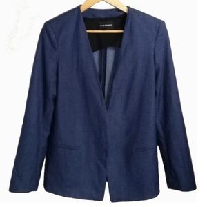 Club Monaco Blue Open Front Wool Blazer, size 10